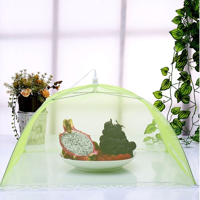 6 Pcs/Set Pop-Up Mesh Screen Food Cover Tent Collapsible Umbrella Food Cover Net