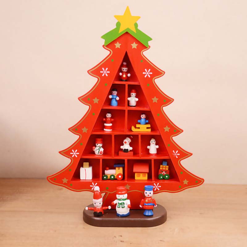 Mini Christmas Tree Ornaments Indoor Wooden Xmas D Grandado Mini christmas tree ornaments indoor wooden xmas d grandado