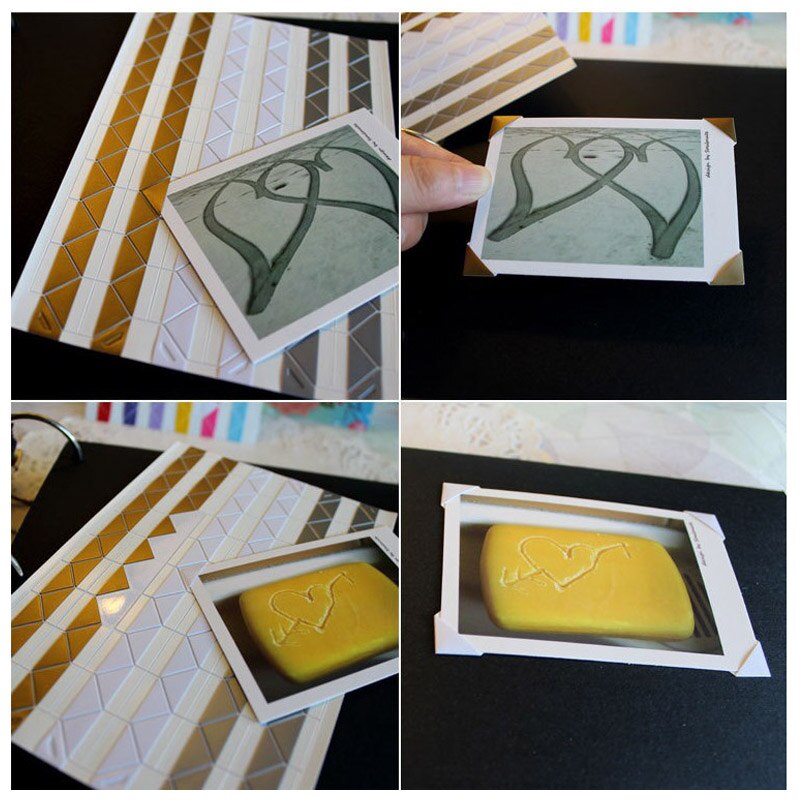Cadre Photo autocollant auto-adhésif | 250 pièces/boîte, pour album coin Photo, papeterie papier pour bricolage, décoration de maison