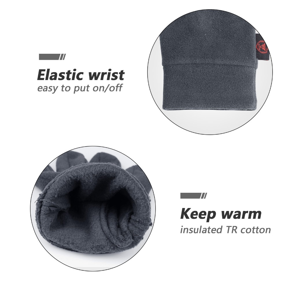 Ozero varme handsker vinterhandske vindtætte liners termisk polar fleece hænder varmere i koldt vejr til mænd og kvinder handsker
