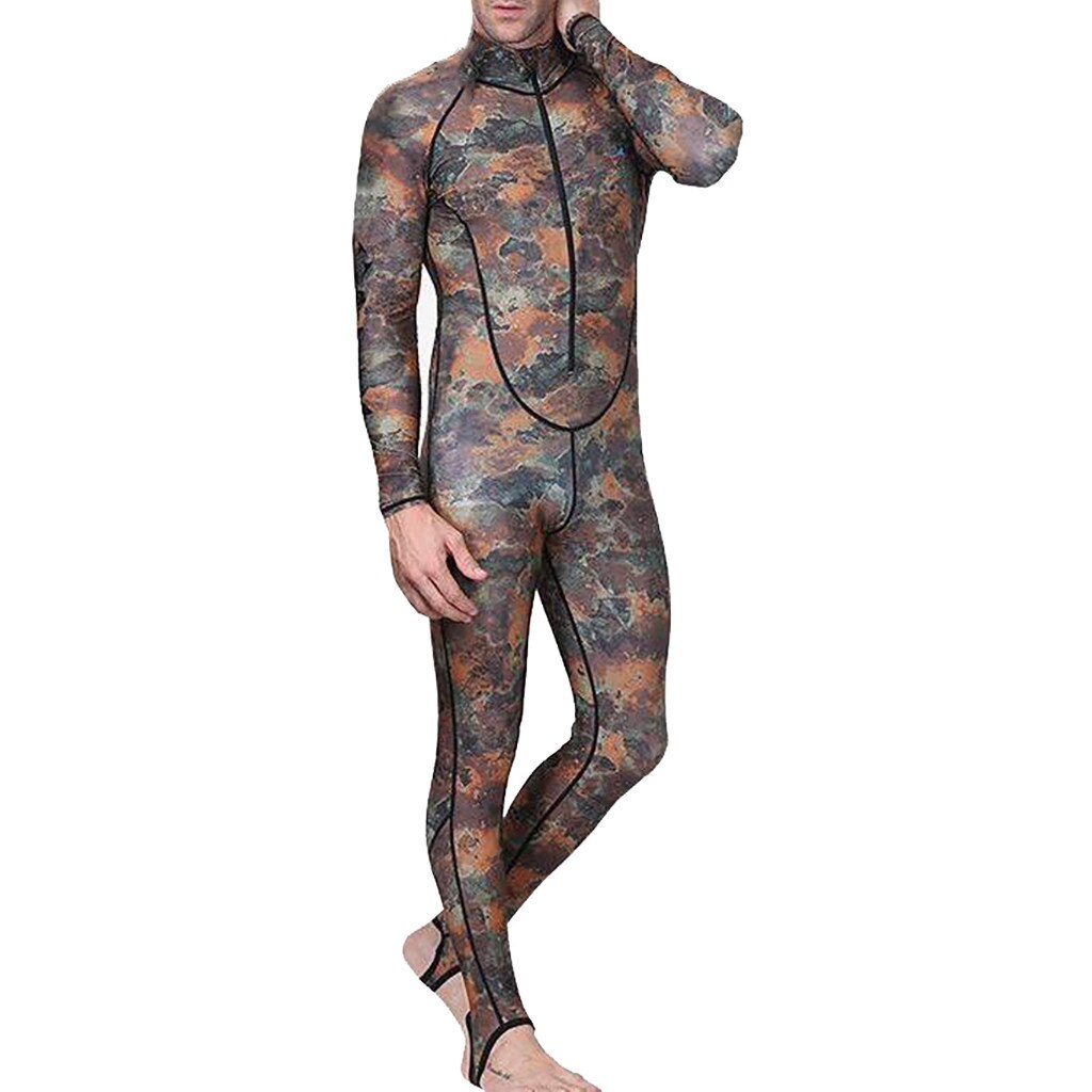 Dive&Sail spearfishing lycra couple suit Camo Skin swim wetsuit One piece With Hood Jump UV proction Men Women diving suit#y2
