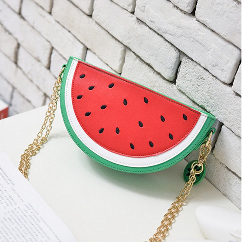 Nette Cartoon Frauen Hamburger eis parfüm Mini Taschen Kleine Kette Kupplung Crossbody Mädchen Schulter Messenger tasche Geldbörse Neuheit: watermelon