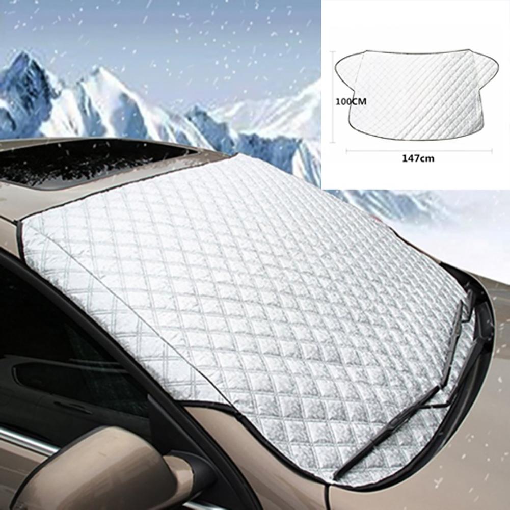 Practical Car Windscreen Cover Anti Snow Frost Ice Aluminum Foil Film Pearl Cotton Anti Snow Sun-Proof Front Summer Windscreen
