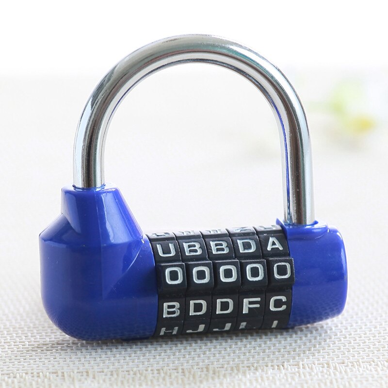 5 Brief Code Combinatie Koffer Wachtwoord Lock Blauw