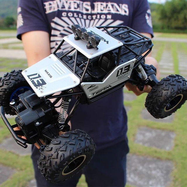 1:12 4WD RC Cars Bijgewerkte Versie 2.4G Radio Control RC Cars Speelgoed Buggy Hoge snelheid Vrachtwagens Off- road Vrachtwagens Speelgoed voor Kinderen: 28cm silver