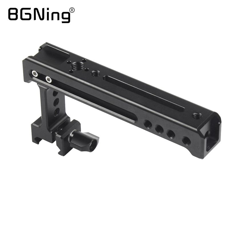 Bgning Universele Camera Handvat Nato Rail Kaas Top Hand Grip Met Koud Schoen Arri Mount Voor Camcorder Monitor Dslr Slr kooi Rig