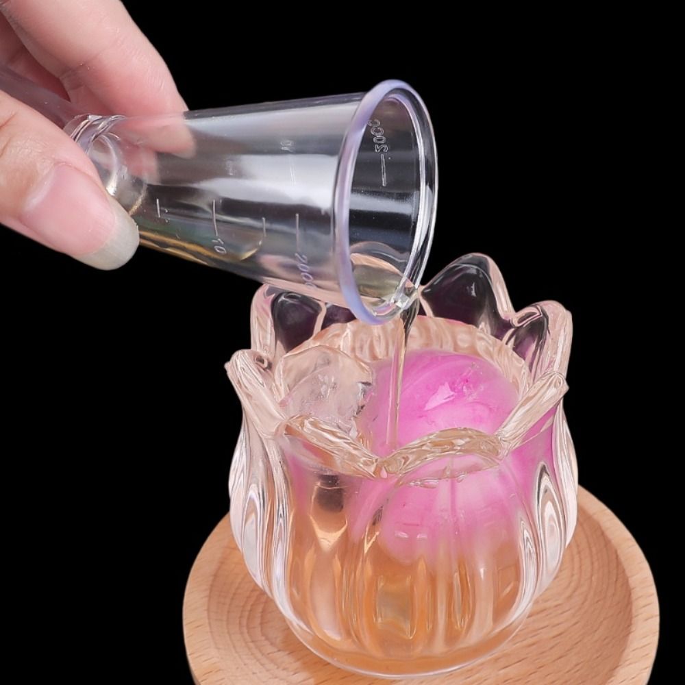 Misurino per liquidi in PP 25/50/100/250/500ml Tazza ondulata in plastica trasparente Forniture da cucina di grande capacità