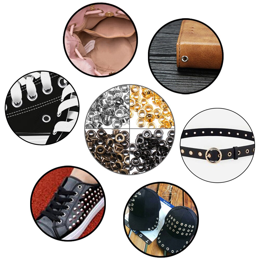 50Sets Metal Eyelet Buttons Belt Buckle Shoes Clothes Eyelets Grommet Rivet Buckles DIY Leather Crafts Sewing Accessories