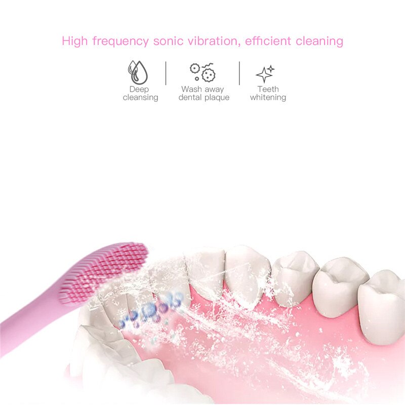 Sonic Children Electric Toothbrush USB Rechargeable Waterproof Silicone Toothbrush High-frequency Vibration Kids Toothbrush 31