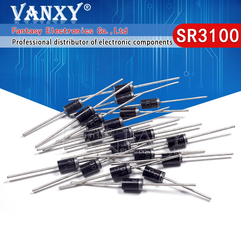 20 stk  sr3100 sb3100 do-41 schottky diode 3a 100v