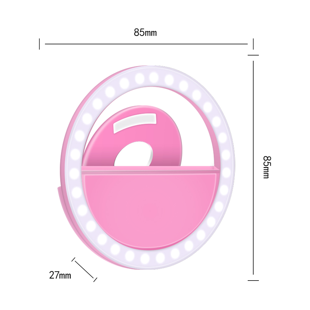 Yizhestudio 2Pcs Usb Charge Led Selfie Ring Light Flash Led Voor Fotografie Led Selfie Ring Licht Enhancing Voor Telefoon computer