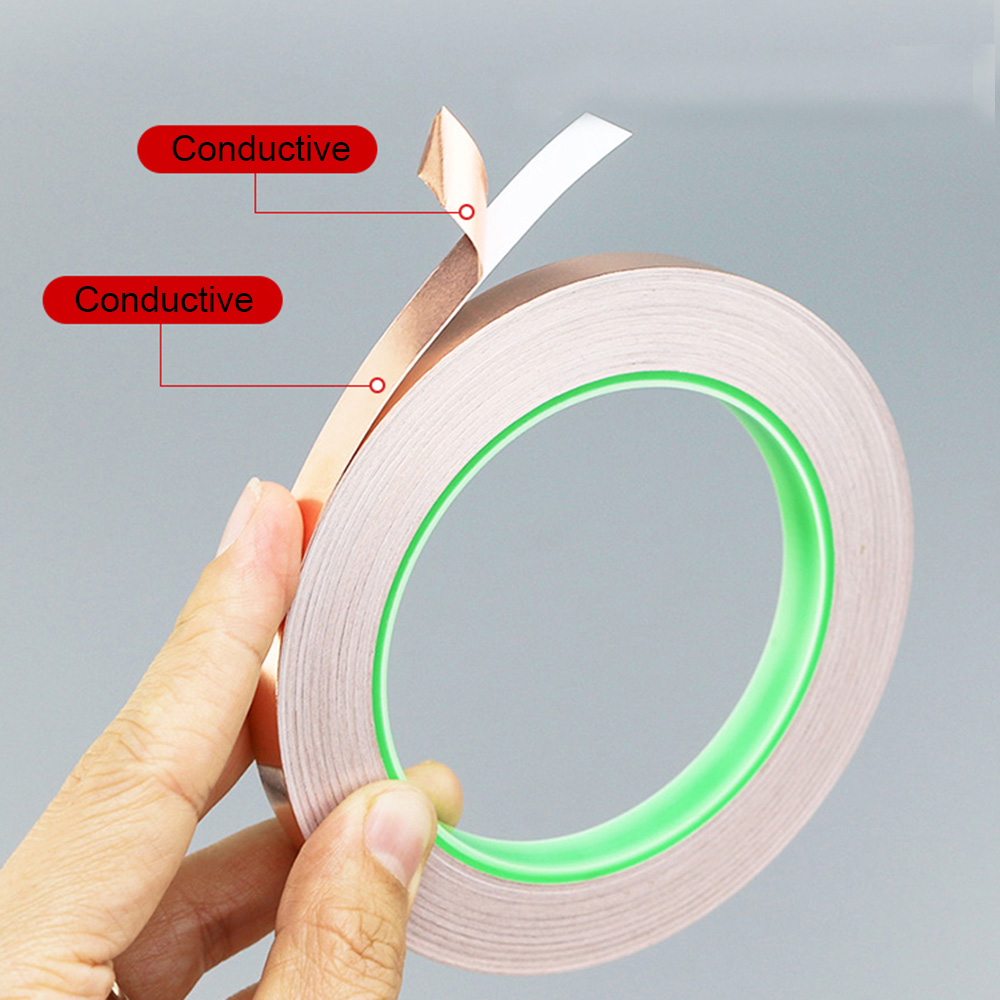 Nastri biadesivi in lamina di rame conduttiva 3/5/8/10/12/15/20/25/30mm Nastro adesivo conduttivo in lamina di rame Lunghezza 10M