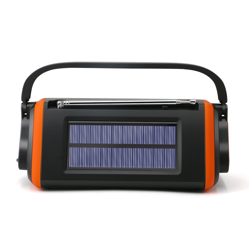 4000Mah Solar Radio Am/Fm Radio Lcd Multifunctionele Draagbare Emergency Radio Met Led Zaklamp Solar Mobiele Powerbank Radio