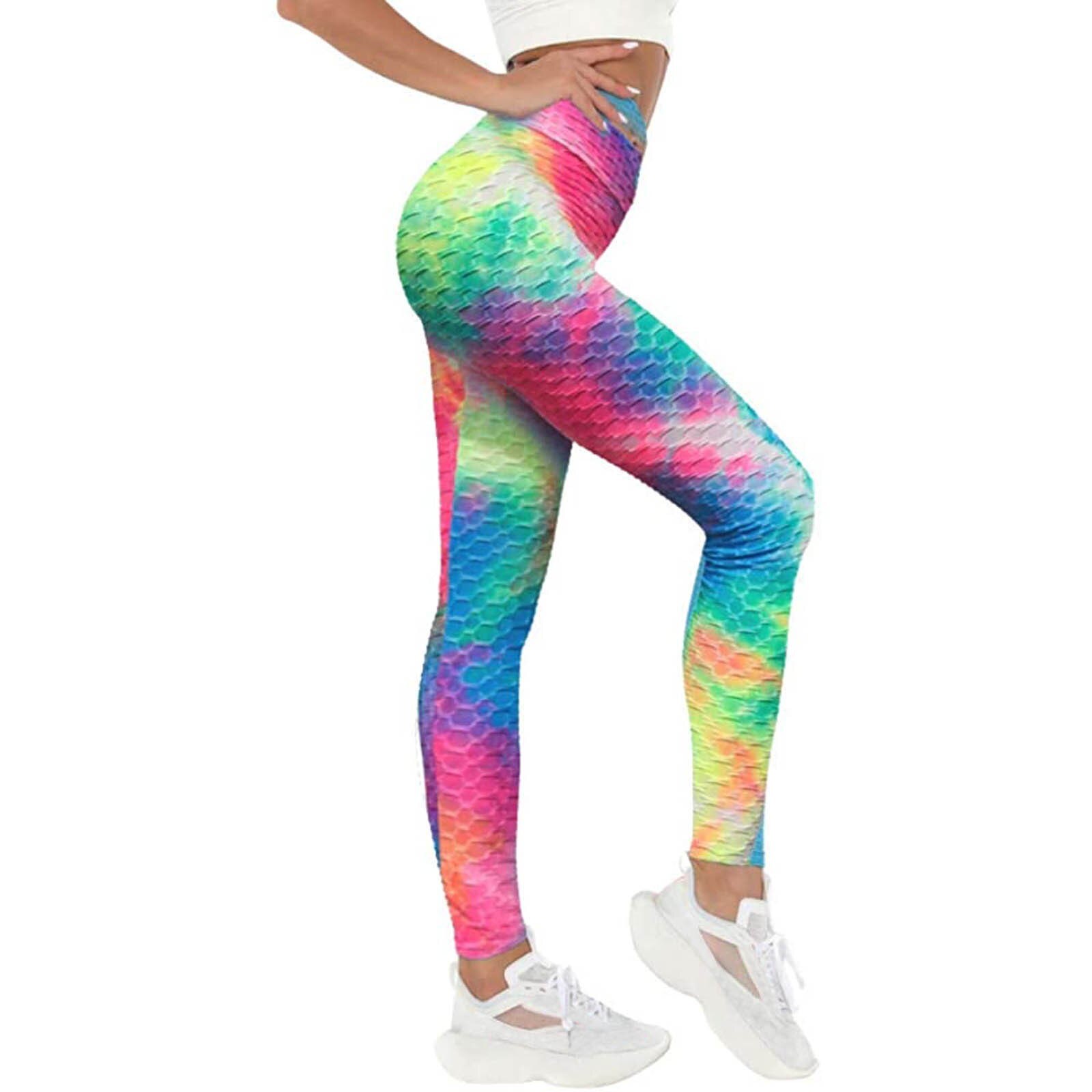 Pantaloni da Yoga per il controllo della palestra a vita alta con cuciture a colori Leggings Capris tasche laterali allenamento allenamento pantaloni sportivi ritagliati elasticizzati: XL