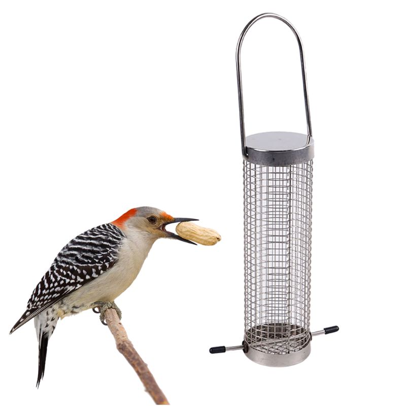 Bird Cage Feeder Wild Outdoor Garden Hanging Seed Fruit Vegetable Holder Food Contain Foraging Toy Bird Feeding Supples C42