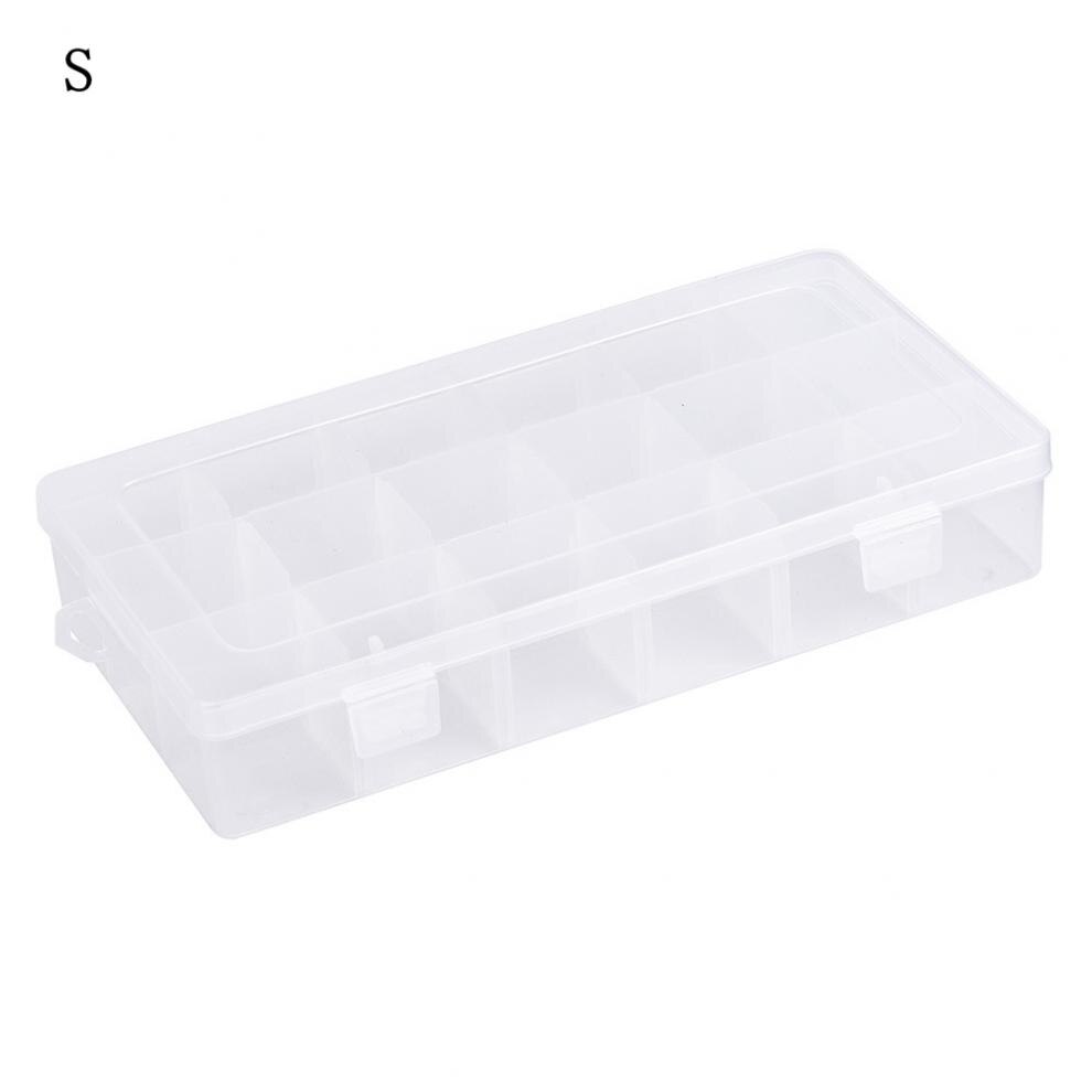 Multi Grid Fishing Tackle Box 3 Size for Fishing Hooks Swivel Ring Lures and Accessories Storage Case: S