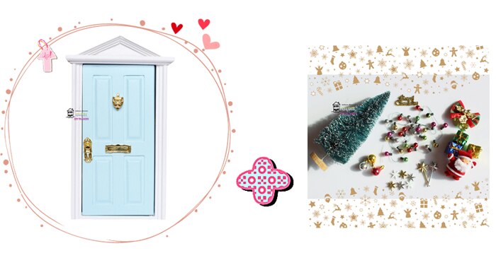 Casa delle bambole in miniatura 1:12 Fata Porta Al di Fuori aperto Bambole di Ricambio e Buon Natale accessori 5 colori: blu