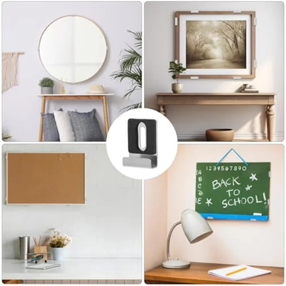 Abrazadera de Clips para espejo de pared de vidrio, Kit de fijación de montaje en pared de vidrio para espejo de baño sin marco, Hardware con tornillos, soporte para espejo, 4 Uds.