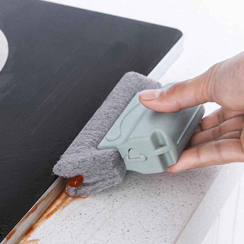 Paño de limpieza de surcos para ventana, 1 Uds., PP, ranura para ventana multipropósito, hueco para puerta, hogar, Herramientas de limpieza de cocina, limpieza de ventanas, tela para surcos