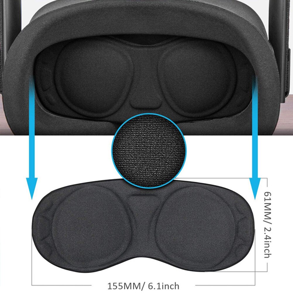 Easy Install Anti-scratch Sleeve VR Glasses Reusable Durable Soft Dust Proof Lens Protective Cover Black For Oculus Quest