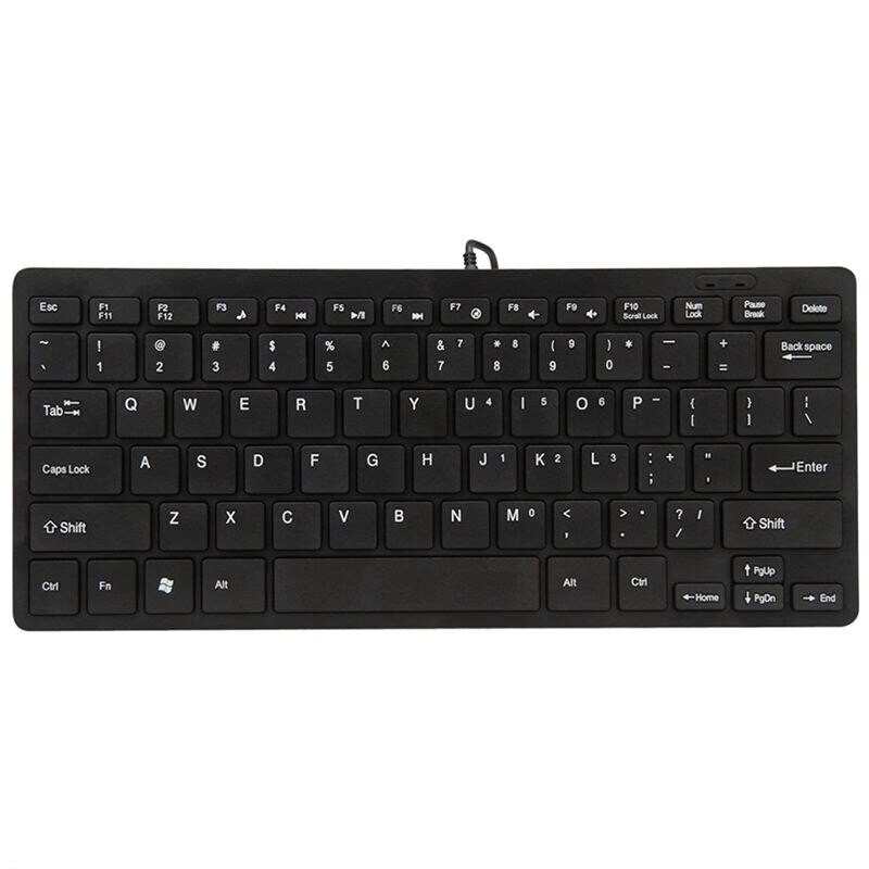 Wire Keyboard Ultra-Thin Quiet Small Size 78 Keys Mini Multimedia Usb Keyboard For Laptop Pc
