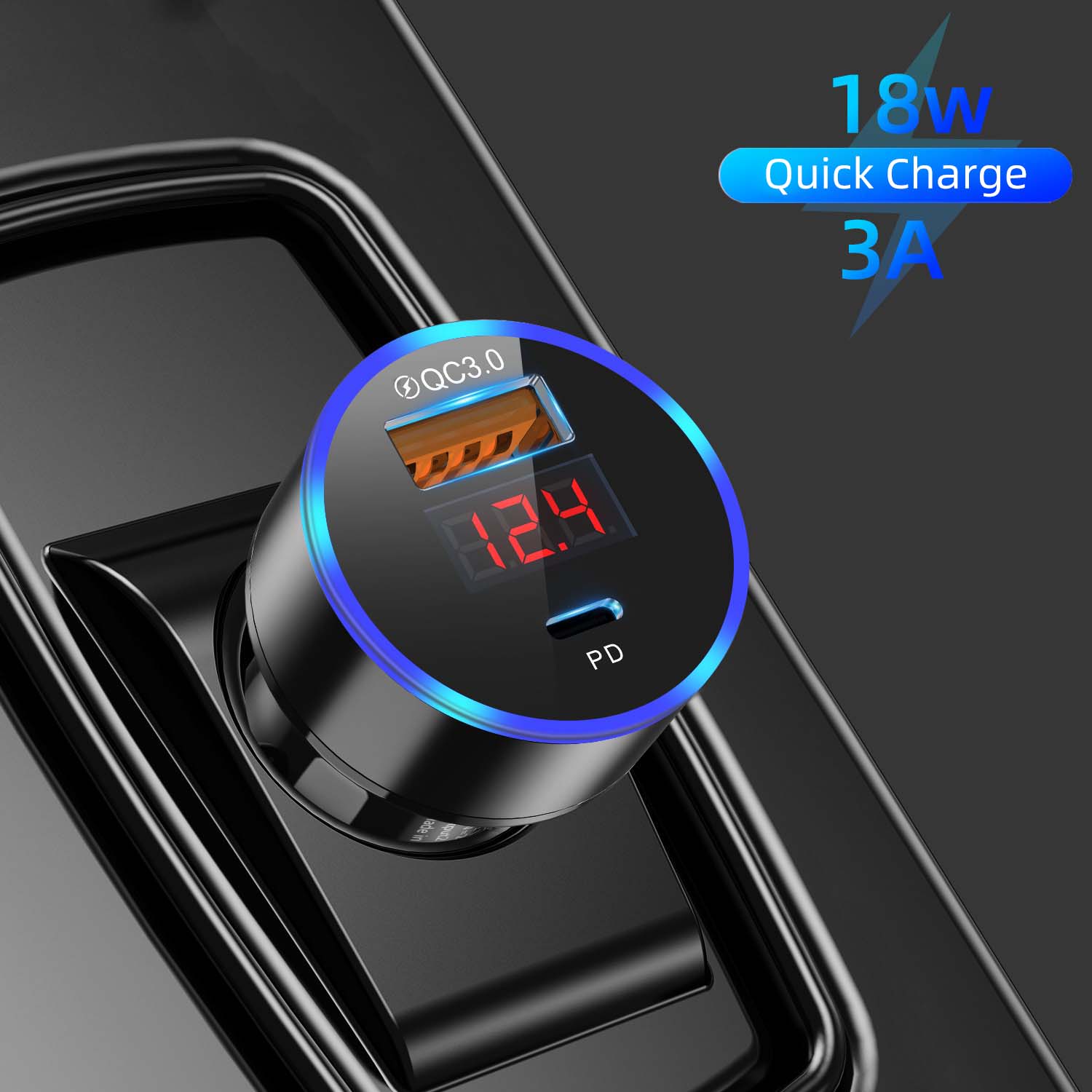 3A Led Display Usb Car Charger Voor Xiaomi Samsung Mobiele Telefoon Adapter Car Charger Voor Iphone 13 12 Pro Max 11 Huawei Redmi