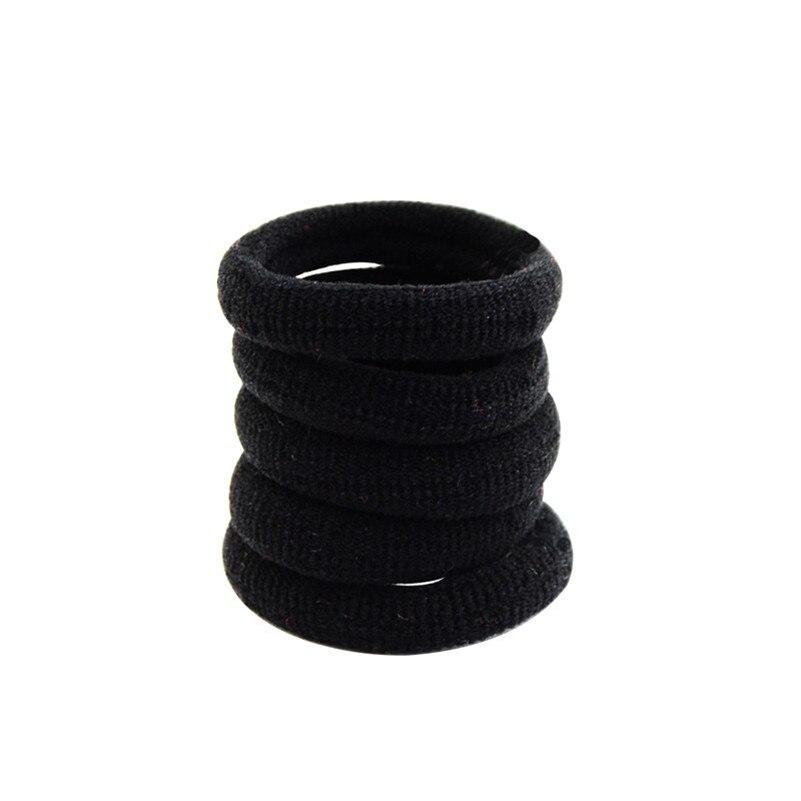 10 stks/partij Haaraccessoires Meisjes Kids Candy Kleur Elastische Haarbanden De Paardenstaart Houder Rubber Band Boutique Haar Tie 13 kleuren: 4 Black
