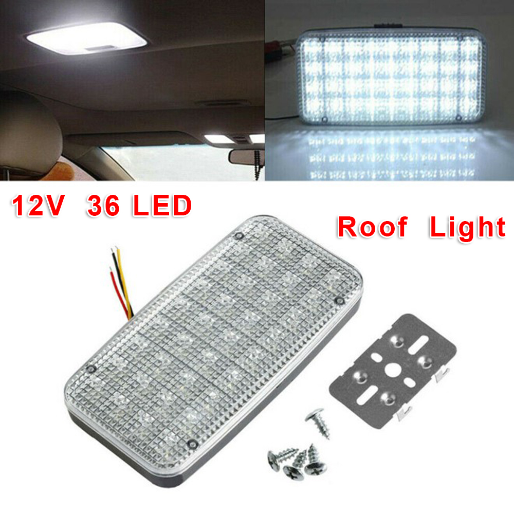 36 LED White Auto Car Van Bus Interior Ceiling Dome Roof Light Lamp Bulb Kit 12V