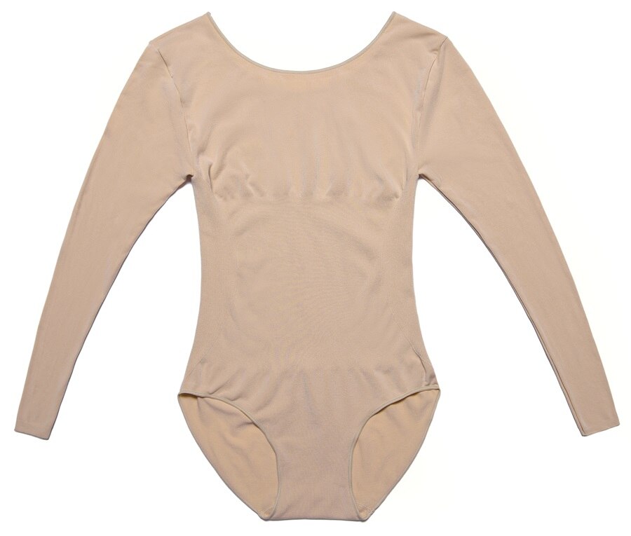 Dyuai kvinder sømløs nøgen camisole hud gymnastik trikot voksen dans ballet langærmet undertøj