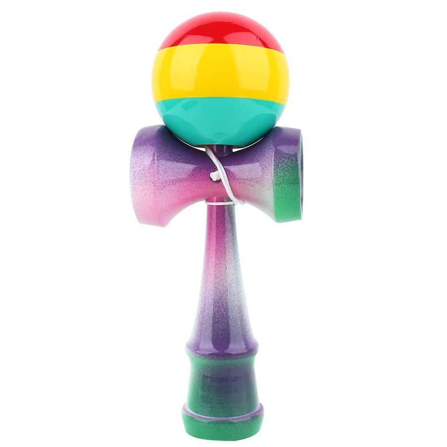 Premium Skill Toy Kendama Wood Toy Wooden for Adults Kids Improving Hand Strengthen Improving Eye Coordination