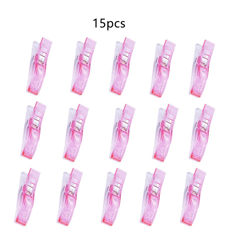 38pcs edging clip patchwork fixed edging clip clothes clip sewing clip knitting tools home office supplies: 15 pcs pink