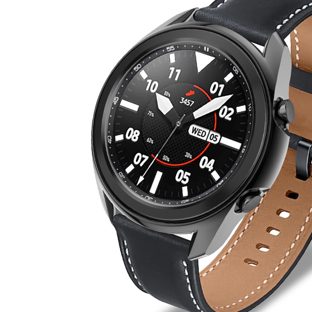 Til samsung galaxy watch 3 urkasse 45mm 41mm fleksibel tpu belagt kofangerskal til galaxy ur 3 41mm 45mm sager beskyttelsescover