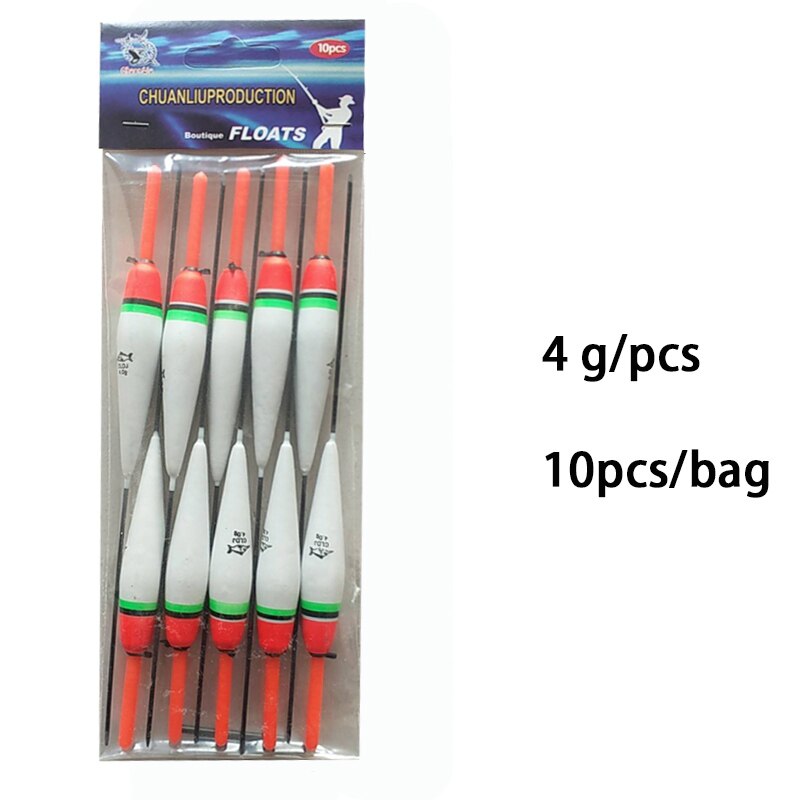 Topline Visgerei 10 Stks/partij Visdobbers Alle Waggler Boei Bobbers Vis Barguzinsky Fir Praalwagens Tackle Karper Pesca Boya Acesorios: 4.0G WHITE