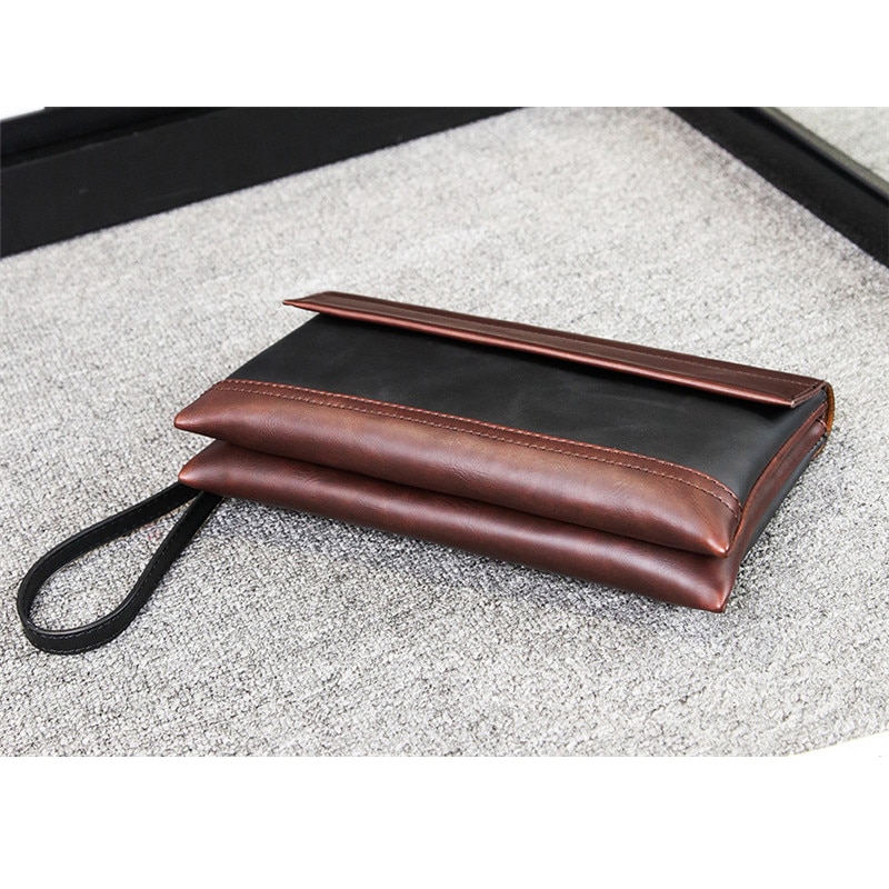 Men Envelope Bags Large Capacity Zipper Mens Clutches Wristlet Purse Handbag Evening Bag Mobile Pouch