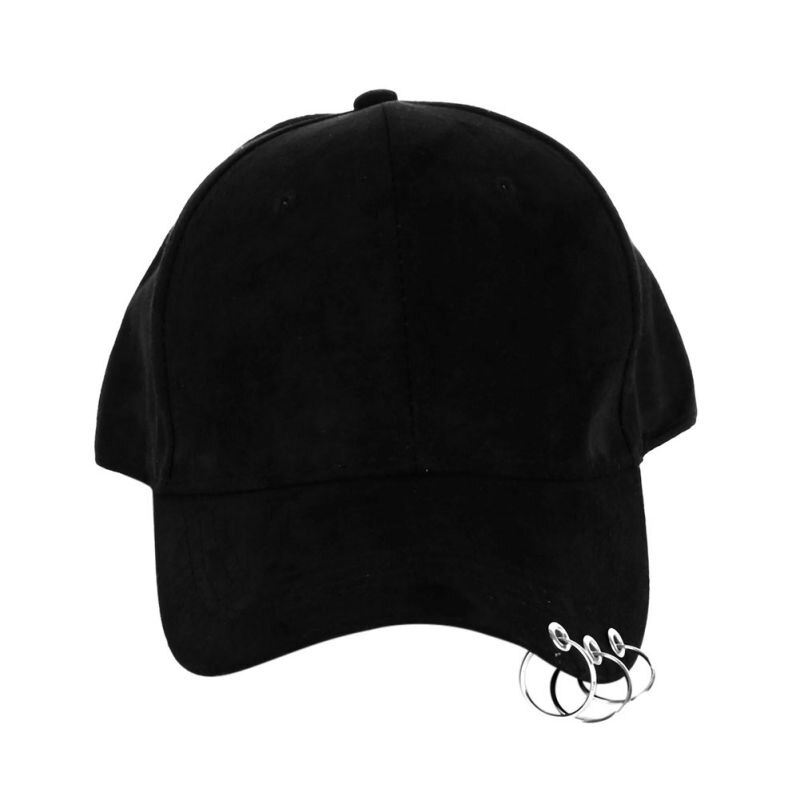 Unisex Casual Solid Verstelbare Baseball Caps Snapback hoeden voor mannen baseball cap vrouwen witte baseball cap hoed met Ringen