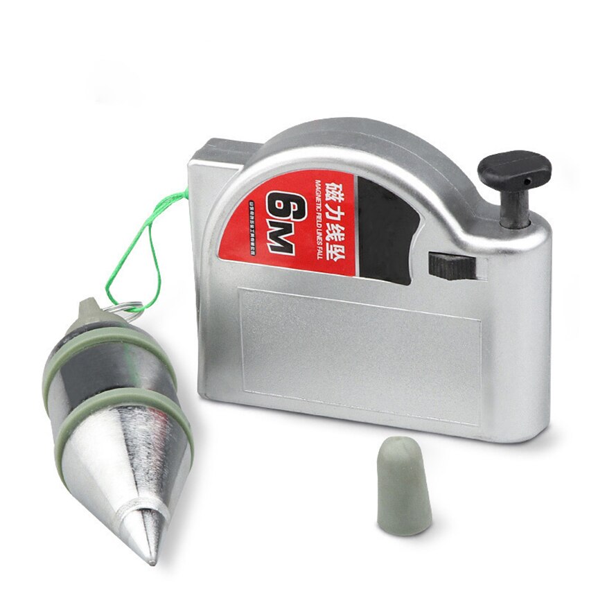 Plumb Bob Setter, 320g Magnetic Plumb Bobs, 6 Meters Retractable Line Reel with Magnetic Base for Engineering, Construction