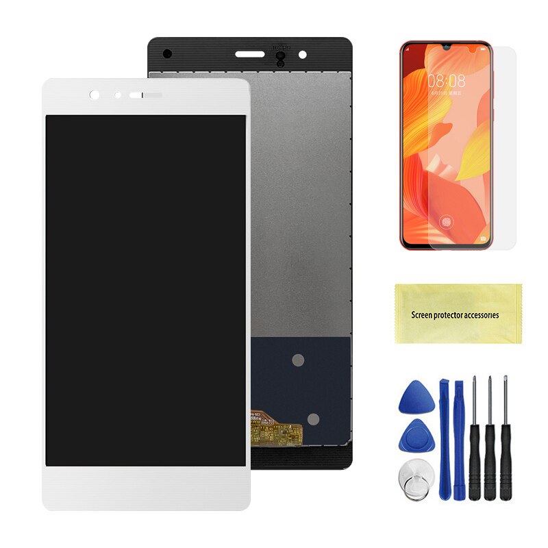 5.2 ''Originele Voor Huawei P9 Lcd-scherm Met Touch Screen Digitizer Vergadering Vervangen Met Frame P9 EVA-L09 EVA-L19 L29 display: White no Frame