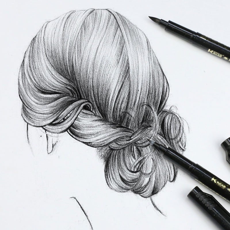 4pcs Hand Lettering Calligraphy Pen Set Extra Fine Brush Waterproof Pigment for Beginners Writing Signature Drawing Art Supplies