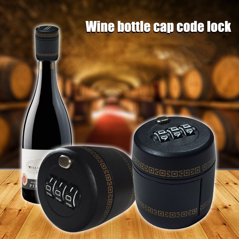3 Digit Code Lock for Wine & Liquor Bottle Wine Cap Lock Alcohol Security Device for Drinking F2