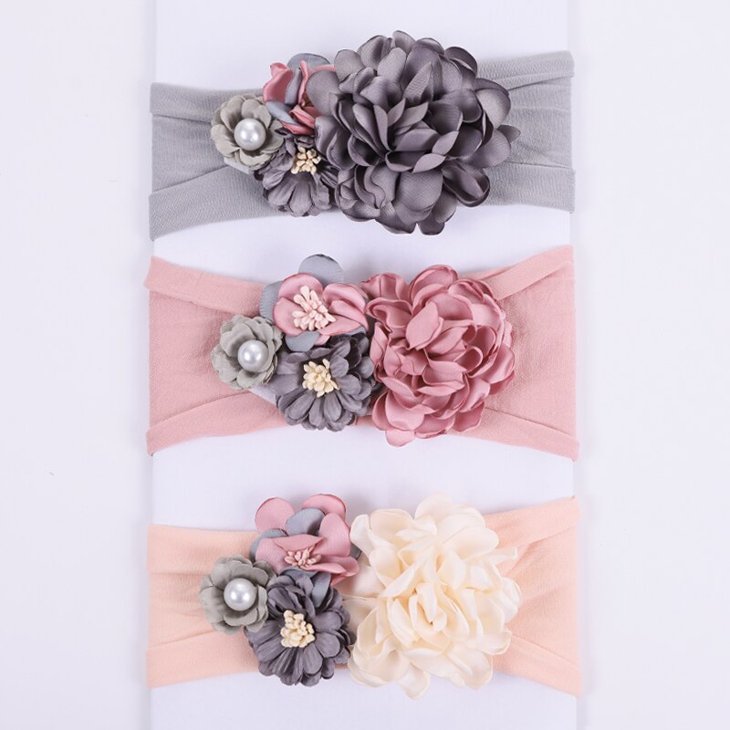 Dejorchicoco mignon enfants filles arc bandes de cheveux Plaid coton tissu Nylon bandeaux doux élastique Nylon vêtements de cheveux pour les filles