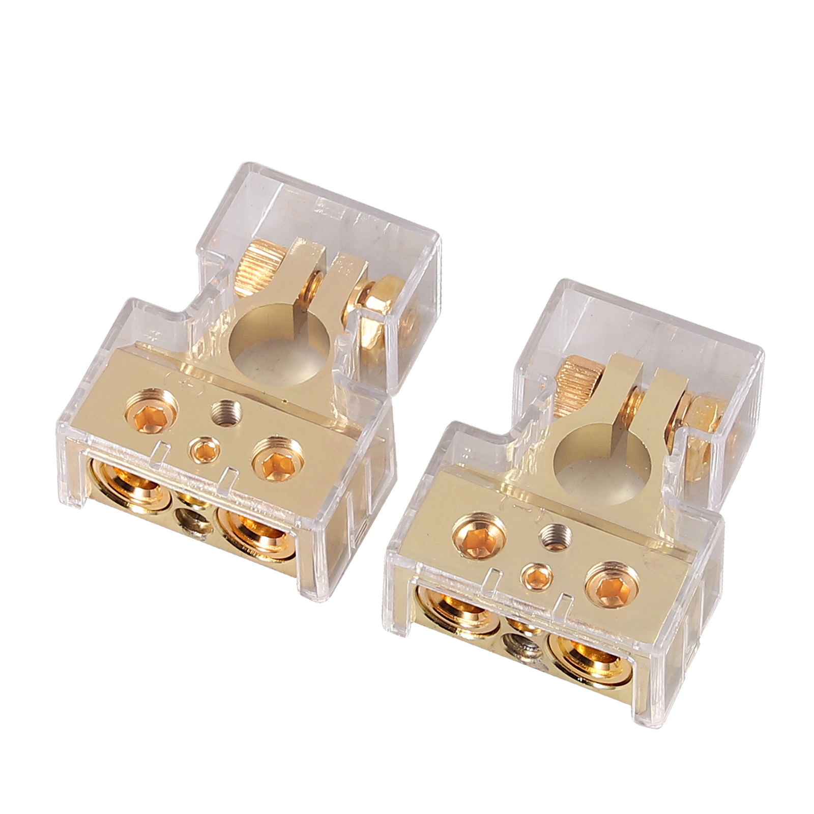 AUTOUTLET 2 stuks 0/4/8/10 AWG Batterij Terminal Zware Klem Positieve Negatieve Connectors Batterij terminal Klem
