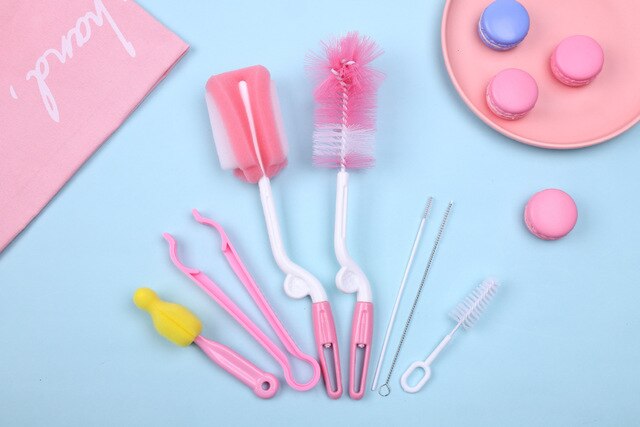 Baby Flaske Tørrestativ - Hurtig Tørring - PP Plast - Ensfarvet Design: Rengøringssæt lyserød