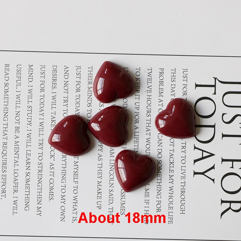 10PCS kleine koelkast magneet liefde hart leuke mini magneten 18mm magnetische Stickers voor koelkast en kantoor Whiteboard Home Decor: 10 PCS Red