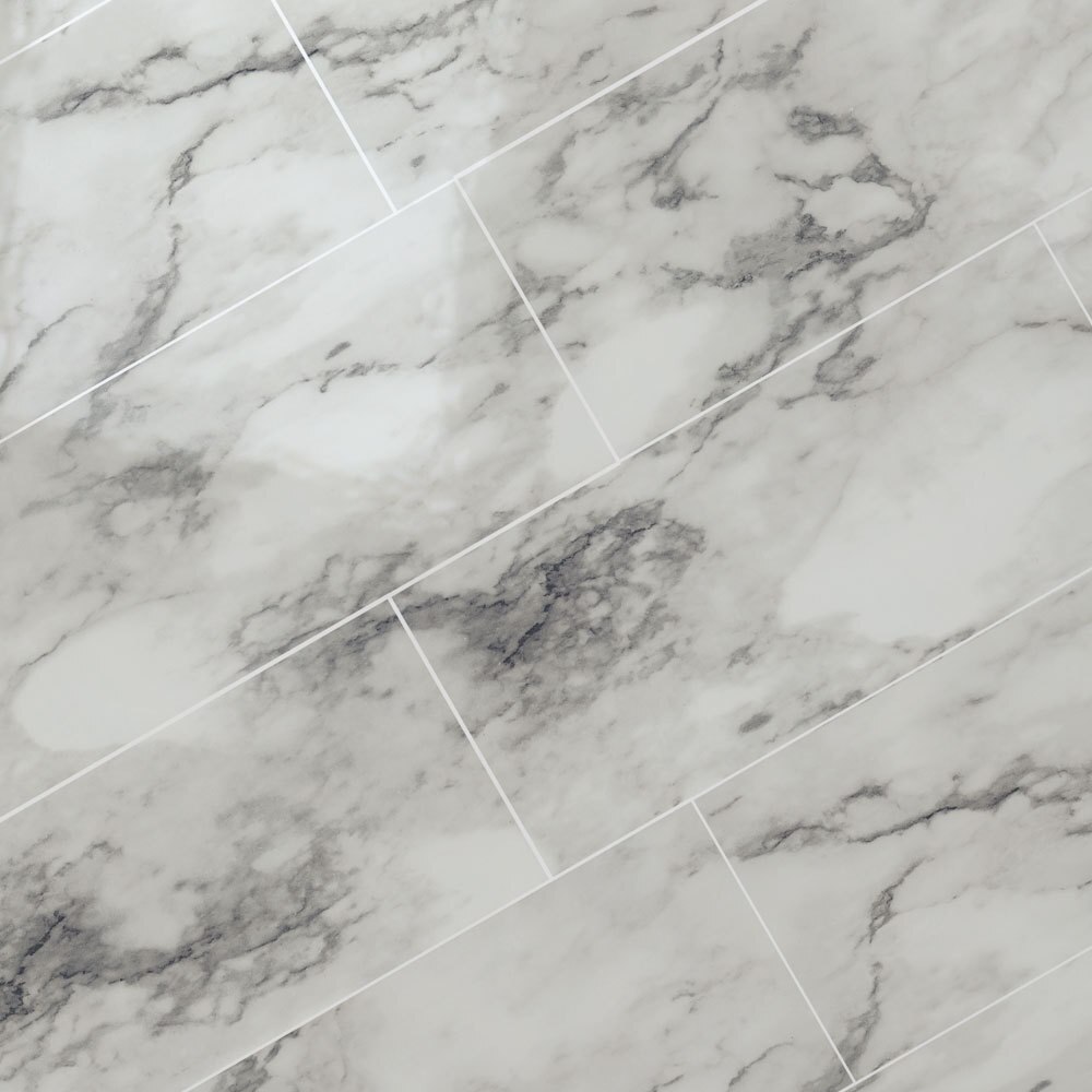 1 stk moderne natur marmor væg klistermærke pvc fliser overfører vandtæt selvklæbende tapet til køkkenbadeværelse: C