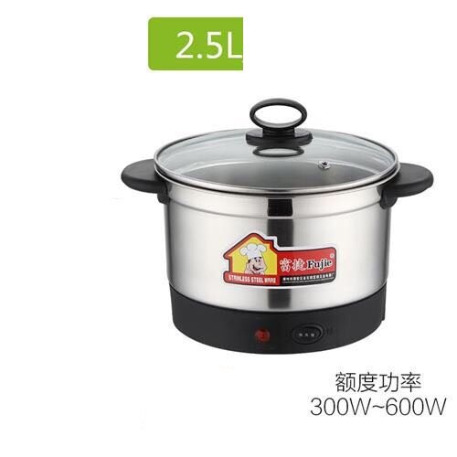 Noodle Fast Cooker Electric Cup Mini Travel Cup Stainless Steel Cup Multi-function Student Low-Power Boiling Noodle Pot: 2500ml