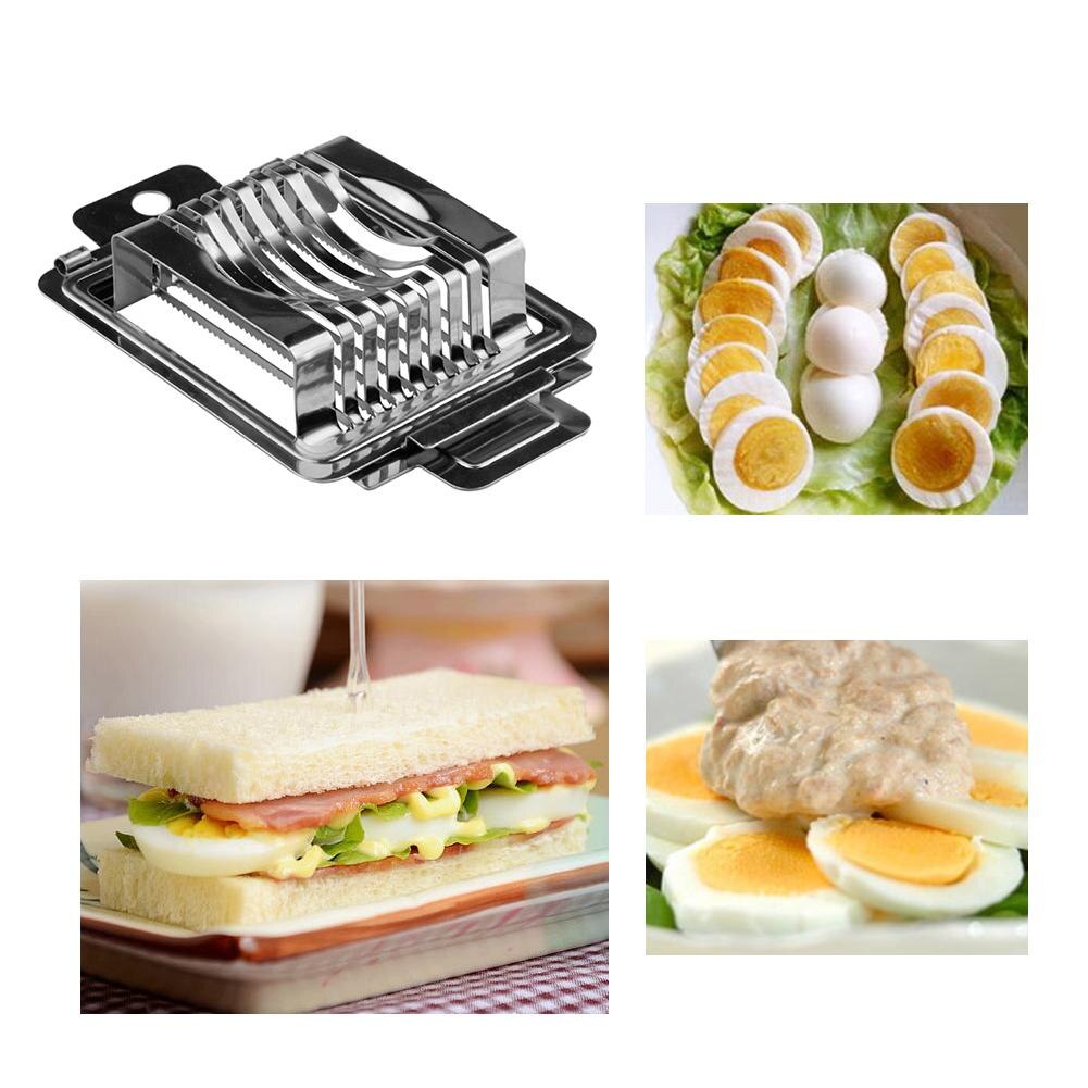 Rvs Egg Cutter Multifunctionele Fruit Slicer Keuken Benodigdheden voor bewaard eieren gezouten eieren aardbeien bananen etc