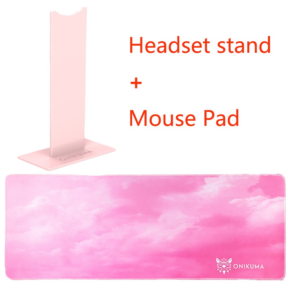 Onikuma K9 Roze Gaming Hoofdtelefoon Voor Meisje Kid Pc Stereo Gaming Headset Met Microfoon &amp; Led Licht Voor Laptop/ PS4/Xbox Een Controller: Mouse pad with Stand