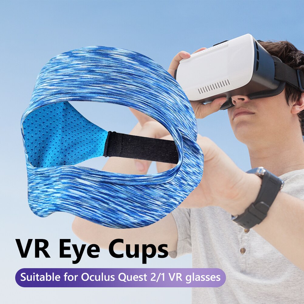 Vr-zubehör: augenmaskenbezug mit atmungsaktivem schweißband und verstellbarer schnalle für oculus quest 2 und 1 vr-headsets (universell)