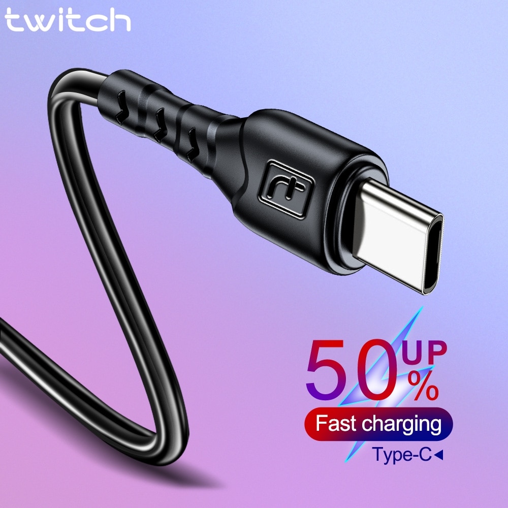 USB Type C Cable For Samsung S10 Huawei P30 Pro Fast Charge Type-C Mobile Phone Charging Wire USB C Cable For Samsung S9 S8 Plus