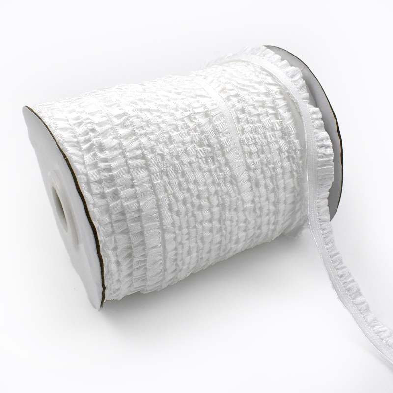 5/10/20M 10mm Meetee Ruffled Elastic Band for Sewing Pleated Stretch Lace Trim Rubber Ribbon Hairband Elasticity Tape Accessory